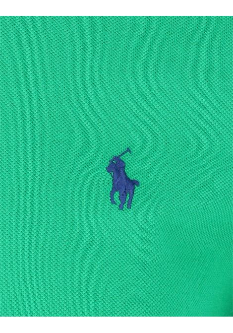 Polo in Piquet Slim-Fit Verde e Blu RALPH LAUREN | 710-795080019