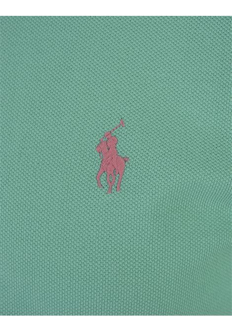 Polo in Piquet Slim-Fit Verde Tramonto e Rosa RALPH LAUREN | 710-795080020