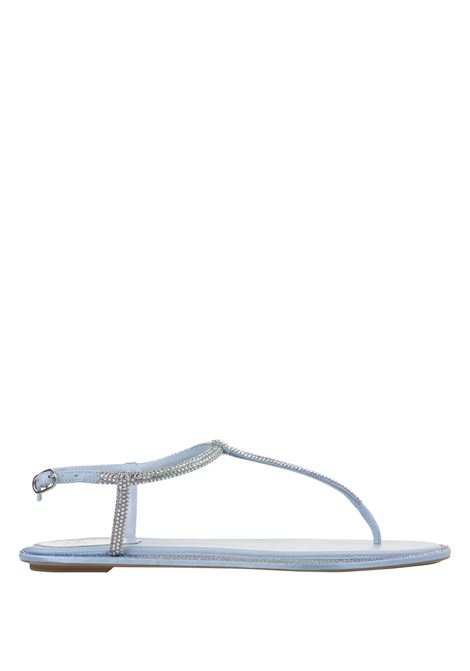 Light Blue and Multicolour Diana Low Jewel Sandals RENE' CAOVILLA | C12111-010-R0016151