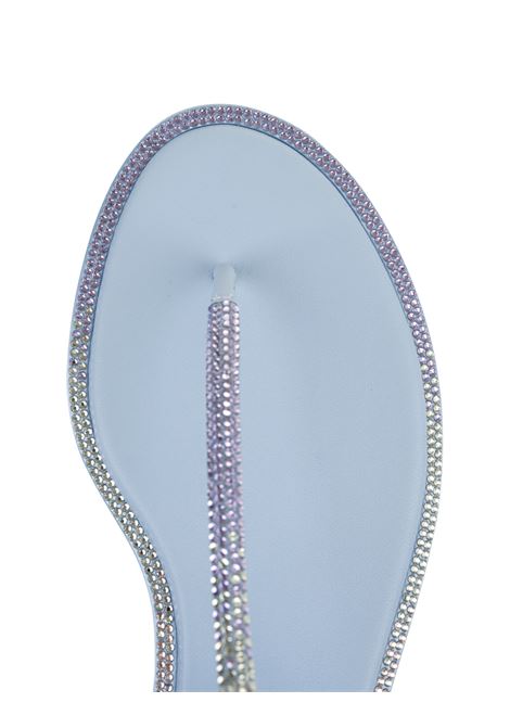 Light Blue and Multicolour Diana Low Jewel Sandals RENE' CAOVILLA | C12111-010-R0016151