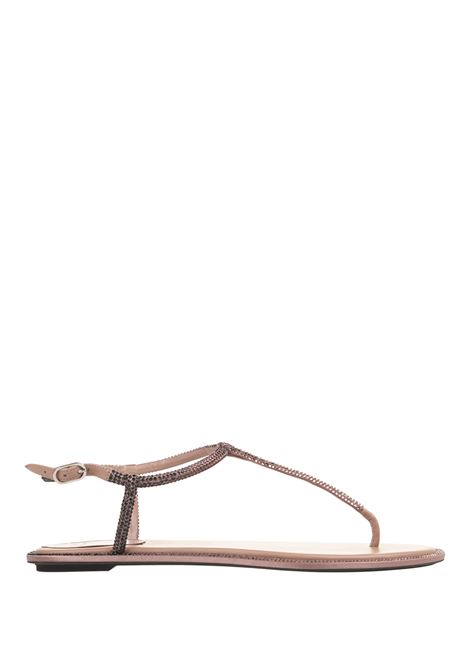 Powder Pink Diana Low Jewel Sandals RENE' CAOVILLA | C12111-010-R001Y231