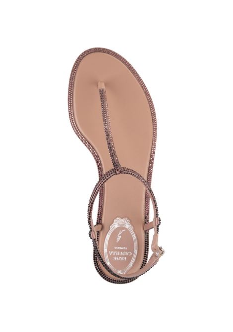 Powder Pink Diana Low Jewel Sandals RENE' CAOVILLA | C12111-010-R001Y231