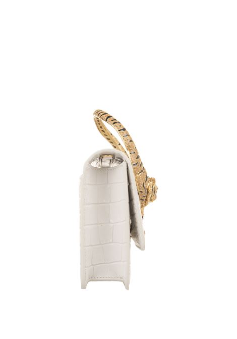 White Medium Roar Shoulder Bag With Jewelled Tigers ROBERTO CAVALLI | SKB023-PZ97500533