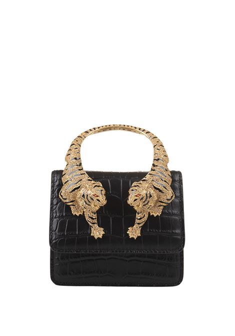 Black Small Roar Shoulder Bag With Jewelled Tigers ROBERTO CAVALLI | SKB025-PZ97505051