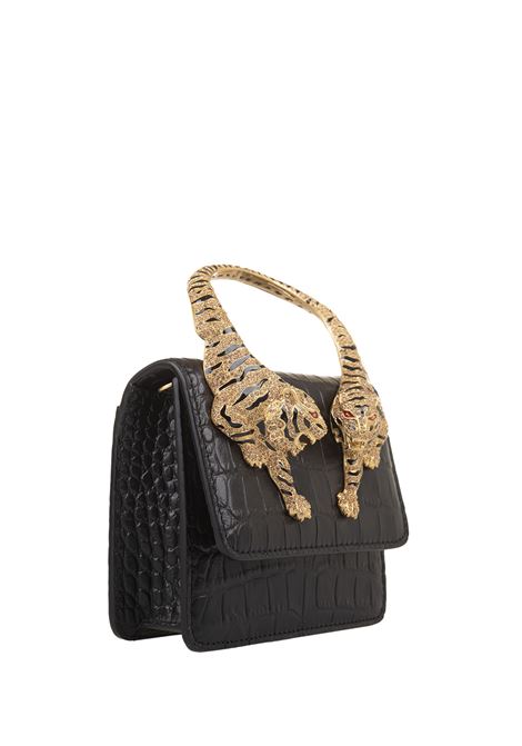 Black Small Roar Shoulder Bag With Jewelled Tigers ROBERTO CAVALLI | SKB025-PZ97505051