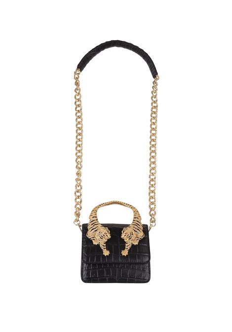 Black Small Roar Shoulder Bag With Jewelled Tigers ROBERTO CAVALLI | SKB025-PZ97505051