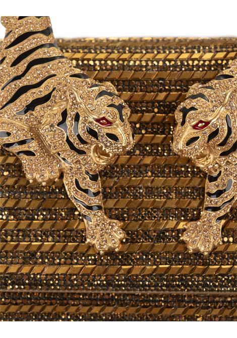 Golden Small Roar Shoulder Bag With Jewelled Tigers ROBERTO CAVALLI | SKB025-PZC9800139