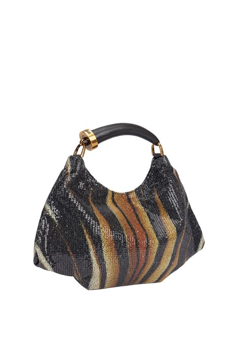Animalier Small Shoulder Bag With Sequins ROBERTO CAVALLI | TKB009-TR099T0047