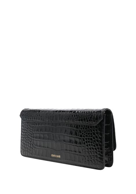 Embossed Crocodile Leather Shoulder Bag With Tiger Jewel ROBERTO CAVALLI | TKB012-PZ97505051