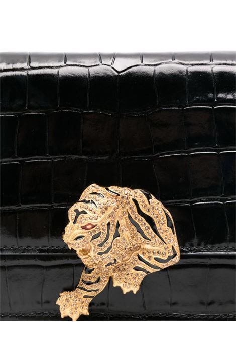 Embossed Crocodile Leather Shoulder Bag With Tiger Jewel ROBERTO CAVALLI | TKB012-PZ97505051