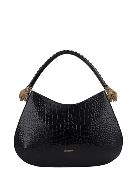 Roar Shoulder Bag In Black Leather ROBERTO CAVALLI | TKB022-PZ97505051