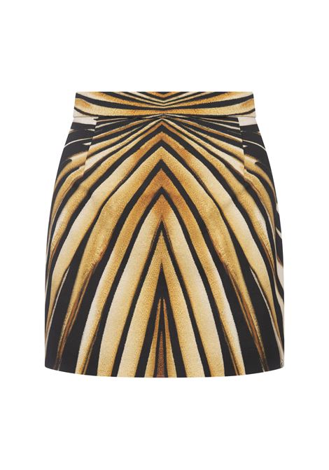 Ray Of Gold Print Silk Mini Skirt ROBERTO CAVALLI | TKJ302-DAM3301080