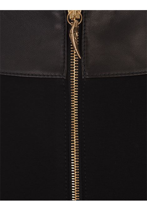 Black Leather Mini Skirt With Fringes ROBERTO CAVALLI | TKP300-PN00105051