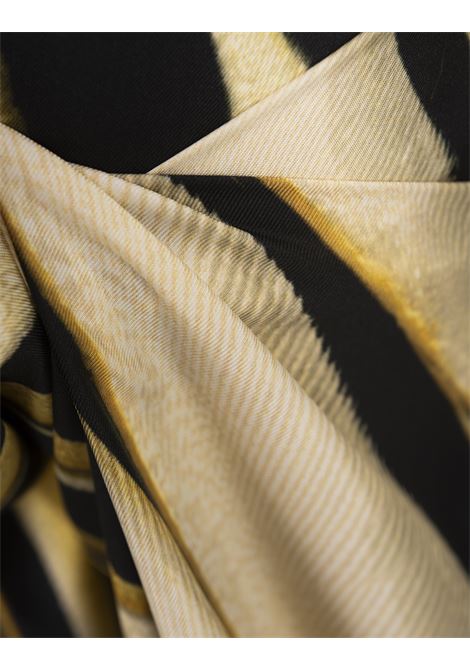 Ray Of Gold Print Silk Shirt Jumpsuit ROBERTO CAVALLI | TKT108-4QM3301080