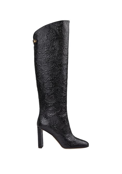 Adriana Borgia Boots In Black Pecan Leather SKORPIOS | ADRIANA BORGIABLACK