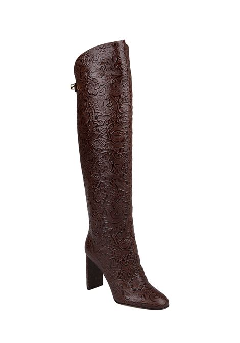 Adriana Borgia Boots In Brown Pecan Leather SKORPIOS | ADRIANA BORGIAPECAN