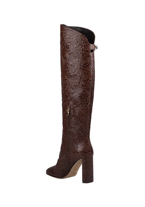 Adriana Borgia Boots In Brown Pecan Leather SKORPIOS | ADRIANA BORGIAPECAN