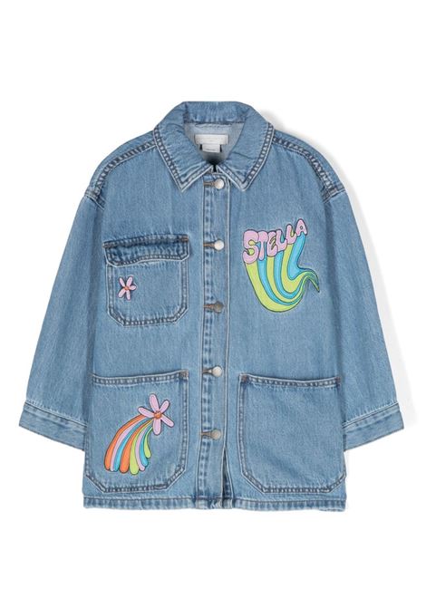 Denim Shirt with Stella Graphic STELLA MCCARTNEY KIDS | TV2A97-Z0746601