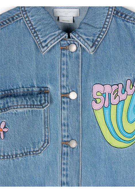 Denim Shirt with Stella Graphic STELLA MCCARTNEY KIDS | TV2A97-Z0746601