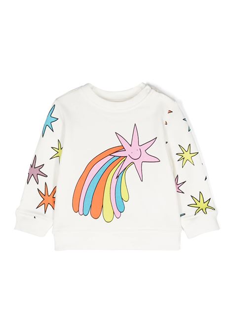 White Sweatshirt With Luminous Stars STELLA MCCARTNEY KIDS | TV4120-Z0453101