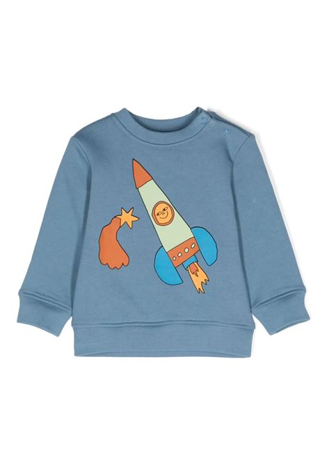 Light Blue Sweatshirt With Space Print STELLA MCCARTNEY KIDS | TV4520-Z0453626