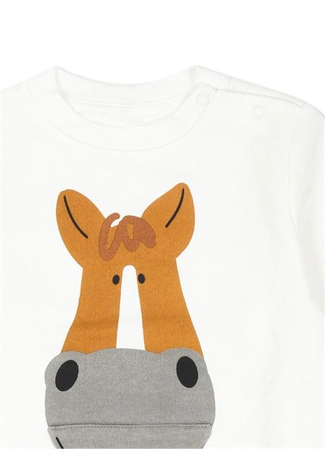 White Sweatshirt with Horse Graphic STELLA MCCARTNEY KIDS | TV4560-Z0453101