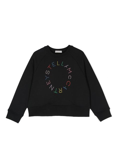 Felpa Nera Con Logo Circolare Multicolore STELLA MCCARTNEY KIDS | TV4C60-Z0453930