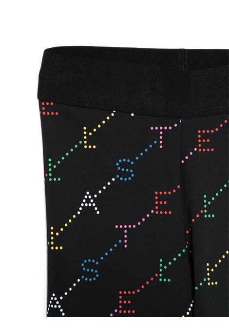 Leggings Neri Con Logo Multicolore All-Over STELLA MCCARTNEY KIDS | TV6C30-Z0409101