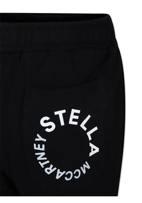 Black Joggers With White Graphic Logo STELLA MCCARTNEY KIDS | TV6P30-Z0453930