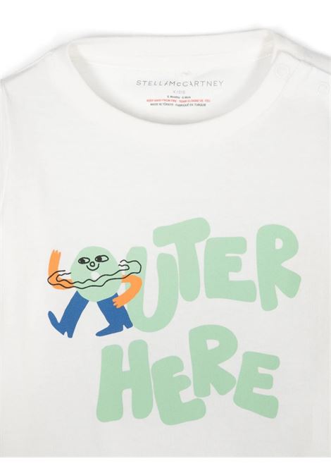 White T-Shirt With Graphic Print STELLA MCCARTNEY KIDS | TV8510-Z0434101