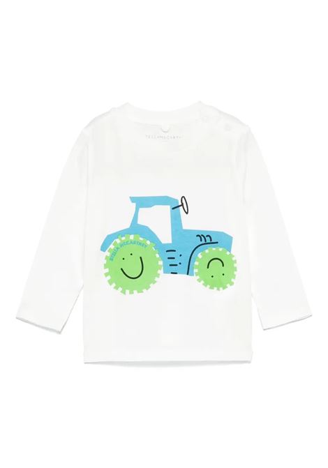 T-Shirt Bianca Ccon Stampa Grafica Agricola STELLA MCCARTNEY KIDS | TV8670-Z0434186