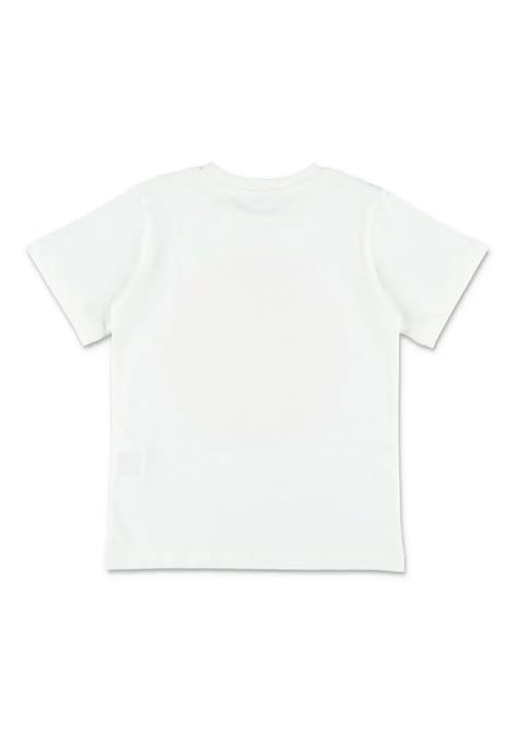 White T-Shirt With Pink Circular Logo STELLA MCCARTNEY KIDS | TV8D51-Z0434101