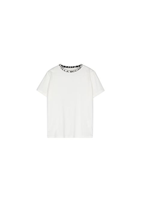 White T-Shirt With Logo On Crew Neck STELLA MCCARTNEY KIDS | TV8P71-Z0434101