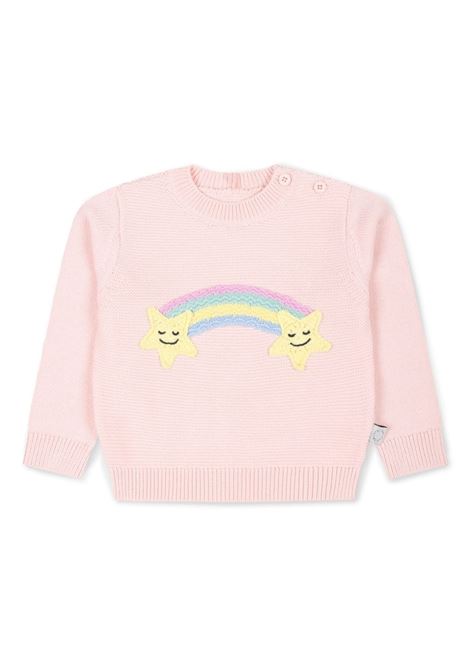 Pink Sweater With Stars and Rainbow STELLA MCCARTNEY KIDS | TV9060-Z2423508