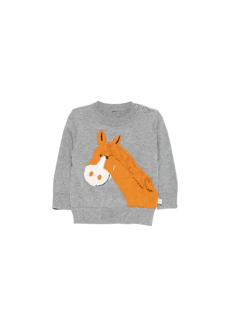 Maglia Grigia con Frange con Grafica Cavallo STELLA MCCARTNEY KIDS | TV9540-Z1528807