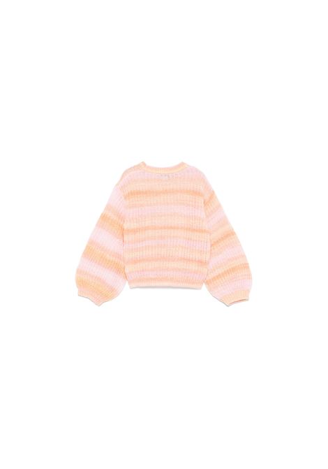 Pullover in Maglia Rosa Pesca a Righe Arcobaleno STELLA MCCARTNEY KIDS | TV9A60-Z1529999