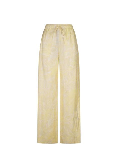 Pantaloni In Seta Gialla Stampata STELLA MCCARTNEY | 640213-3ES2057053