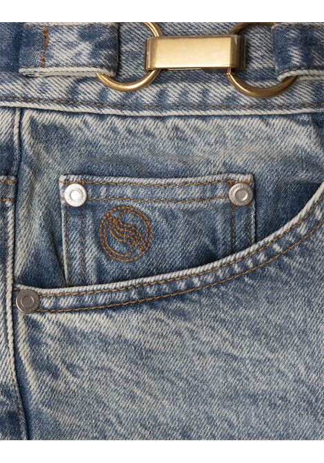 Jeans Affusolati a Vita Media Con Decorazione Fibbia STELLA MCCARTNEY | 6D0287-3SPH834052