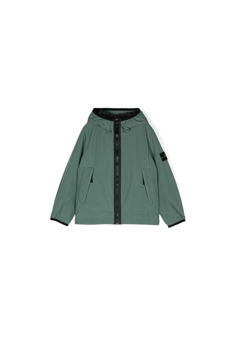 Giubbotto Verde Con Cappuccio STONE ISLAND JUNIOR | 811640527V0055