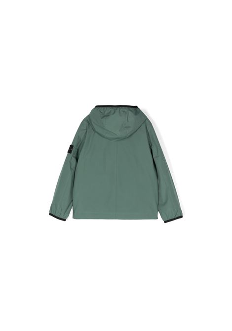 Giubbotto Verde Con Cappuccio STONE ISLAND JUNIOR | 811640527V0055