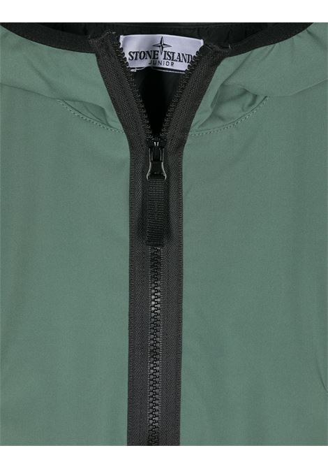 Green Hooded Jacket  STONE ISLAND JUNIOR | 811640527V0055