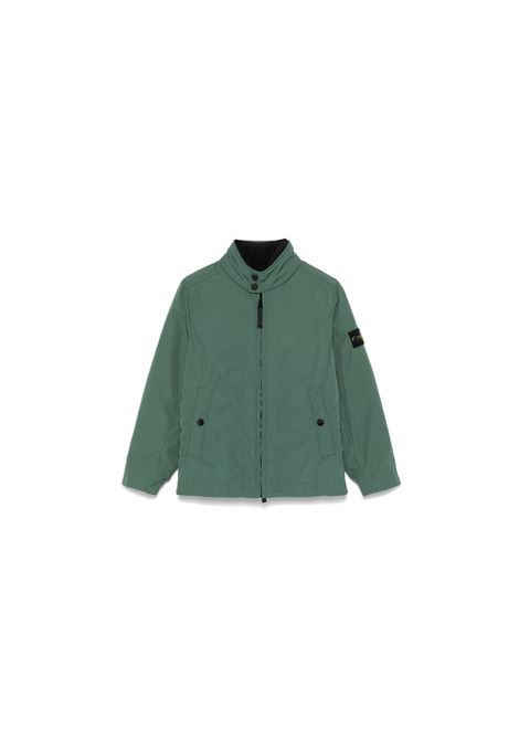 Giacca In Micro Twill Di Poliestere Verde STONE ISLAND JUNIOR | 811641537V0059