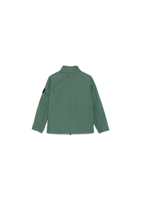 Giacca In Micro Twill Di Poliestere Verde STONE ISLAND JUNIOR | 811641537V0059