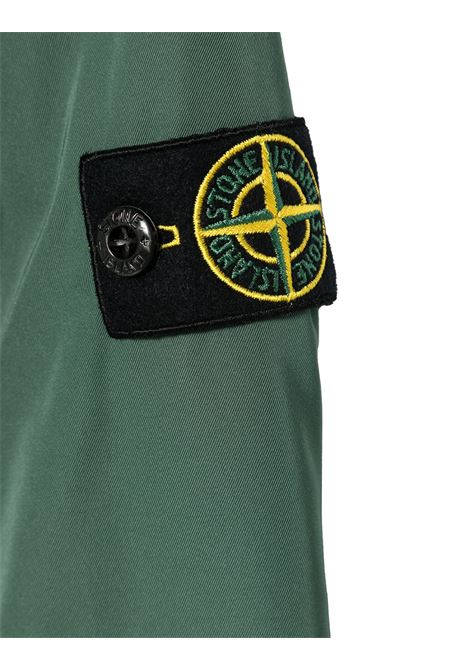 Giacca In Micro Twill Di Poliestere Verde STONE ISLAND JUNIOR | 811641537V0059