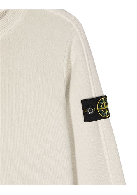 Felpa In Cotone Organico Diagonale Stucco Effetto OLD STONE ISLAND JUNIOR | 811660441V0197