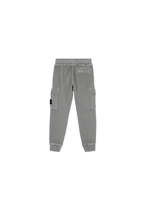 Grey Diagonal Organic Cotton Joggers With ?OLD? Effect STONE ISLAND JUNIOR | 811660541V0164