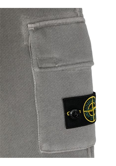 Grey Diagonal Organic Cotton Joggers With ?OLD? Effect STONE ISLAND JUNIOR | 811660541V0164