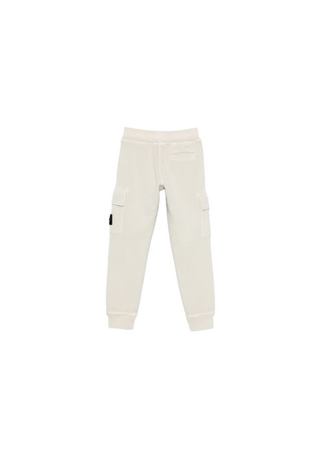 Putty Diagonal Organic Cotton Joggers With ?OLD? Effect STONE ISLAND JUNIOR | 811660541V0197