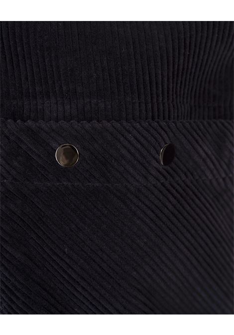 Navy Blue Corduroy Overshirt STONE ISLAND | 811511604V0020