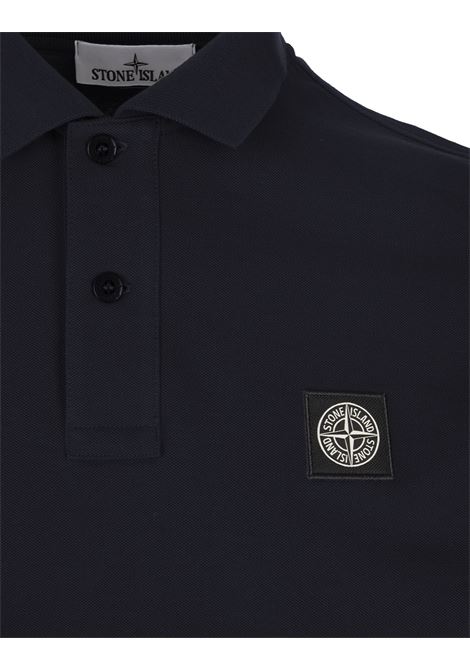 Navy Blue Piqu? Slim Fit Polo Shirt STONE ISLAND | 81152SC17A0020